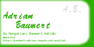 adrian baumert business card
